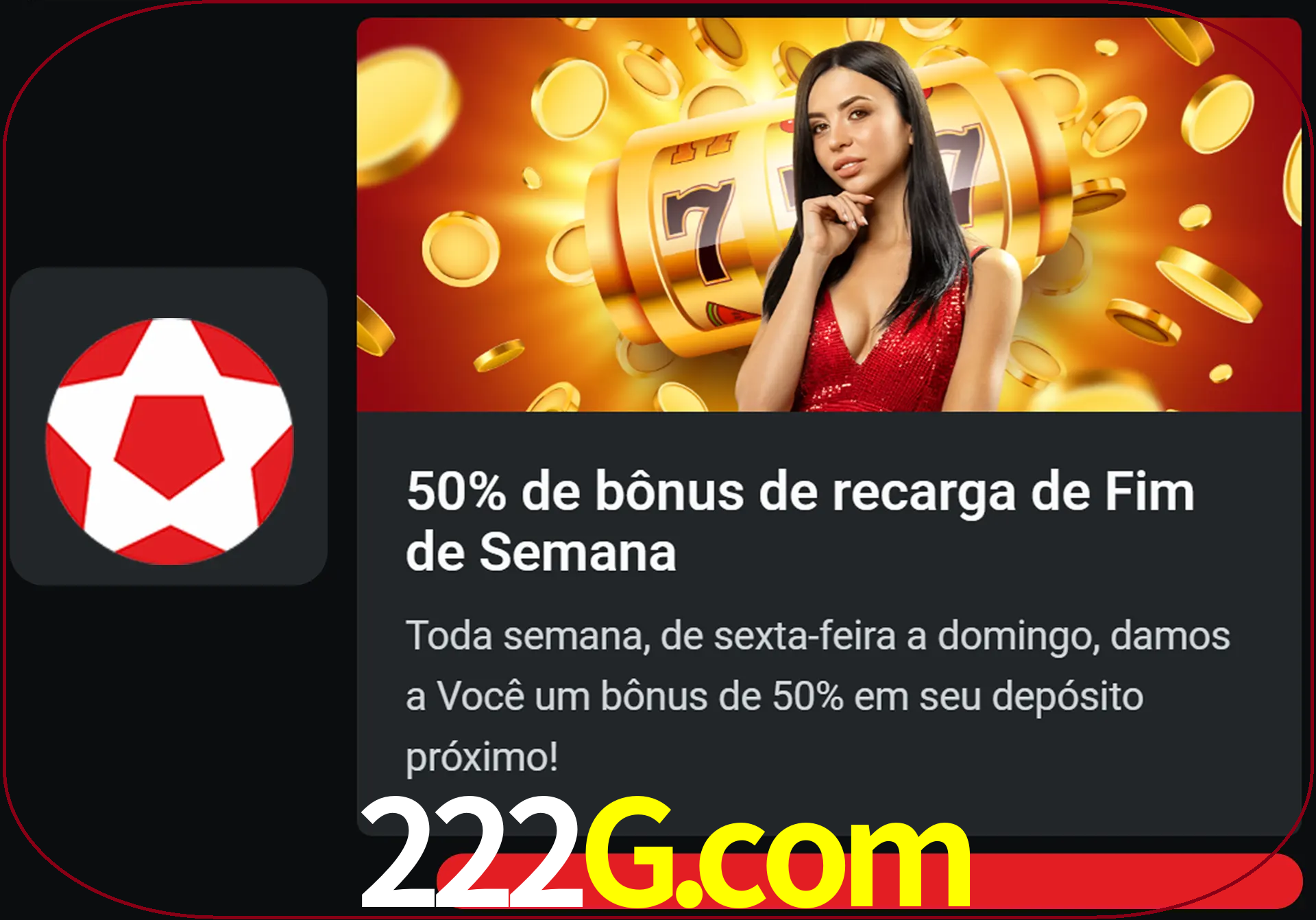 Volte a cada semana para receber novos bônus em dinheiro.