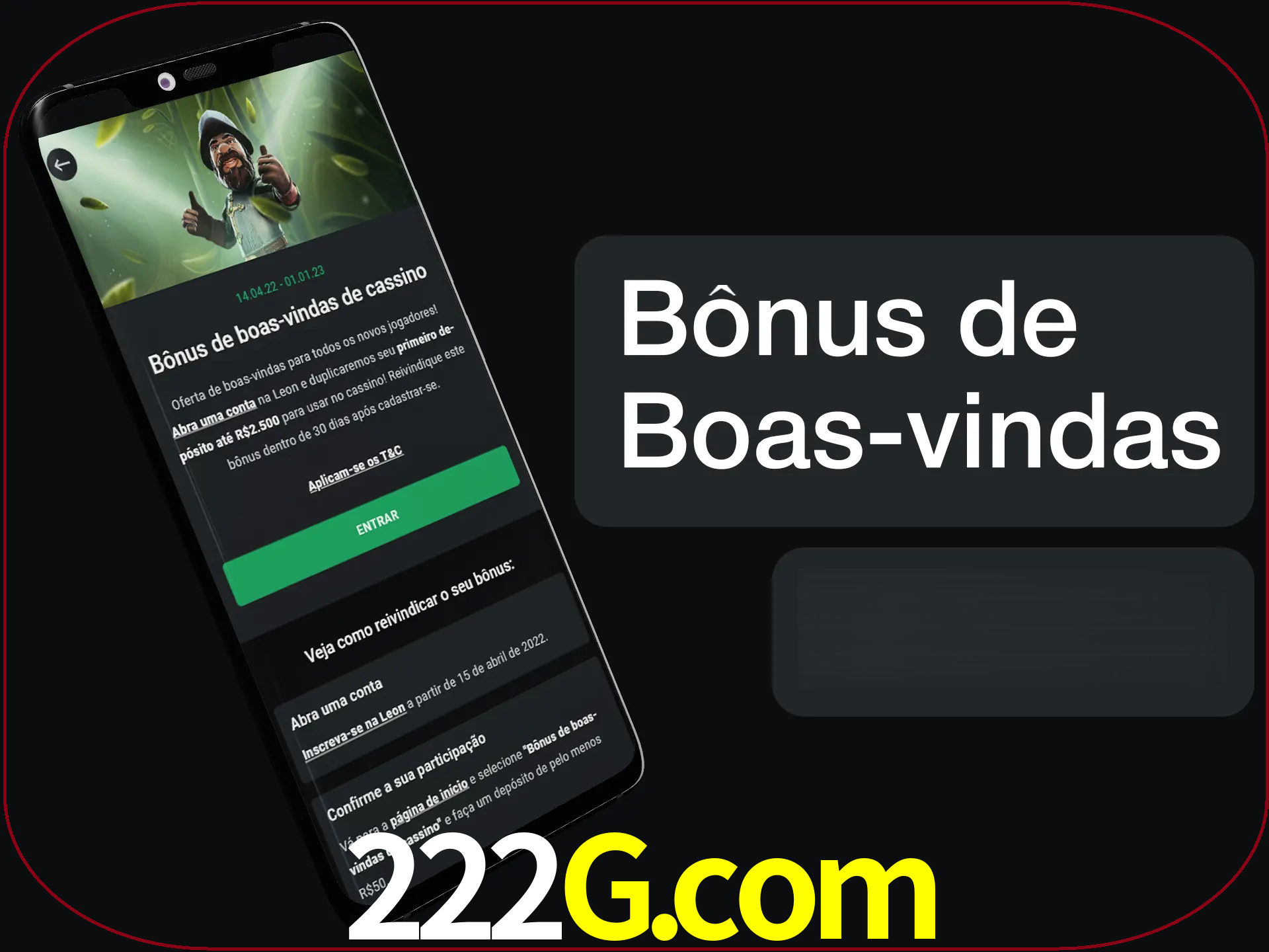 Não se esqueça de usar o bônus de boas-vindas.